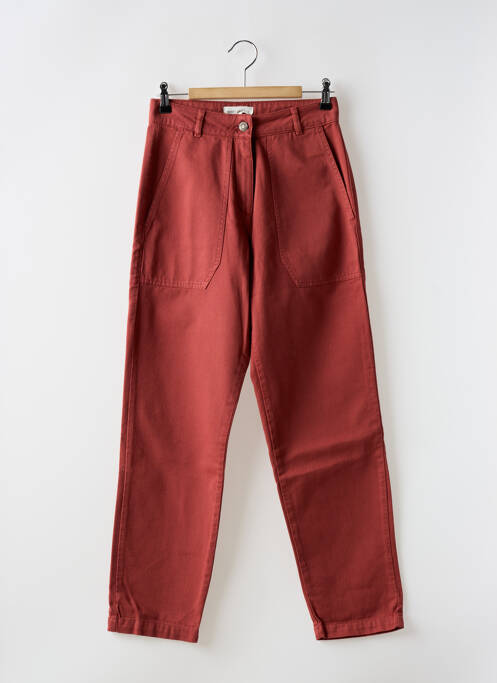 Pantalon droit tissage popeline taille normale rouge HARRIS WILSON femme