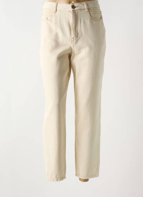 Jeans coupe droite beige LOLA ESPELETA pour femme