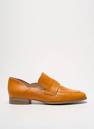 Mocassins tissage satiné talon plat jusqu'à 3cm orange GADEA femme