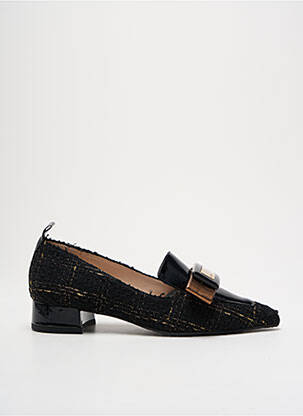 Mocassins tissage satiné talon plat jusqu'à 3cm noir LODI femme