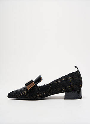 Mocassins tissage satiné talon plat jusqu'à 3cm noir LODI femme