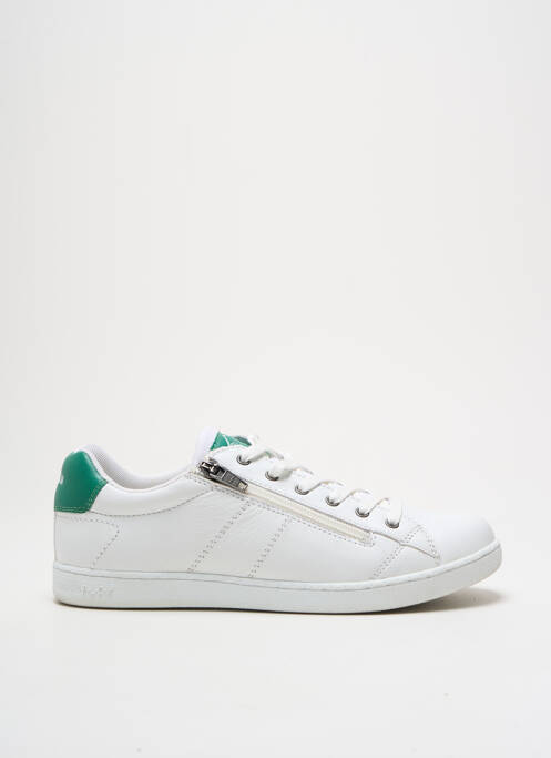Baskets fermeture zip et lacets bout rond blanc PALLADIUM homme