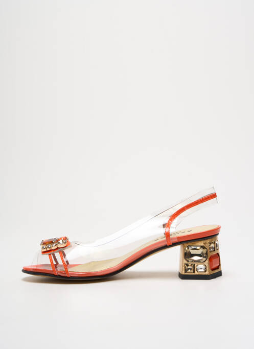 Sandales/Nu pieds orange AZUREE pour femme