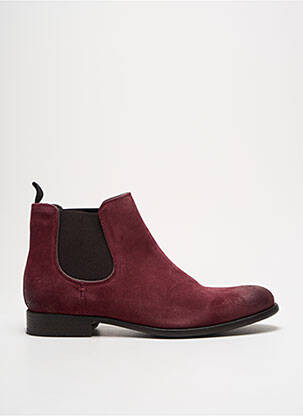 Bottines/boots tissage satiné talon plat jusqu'à 3cm violet PARADIGMA femme