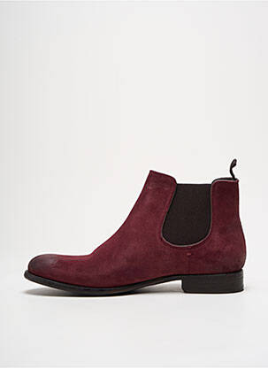 Bottines/boots tissage satiné talon plat jusqu'à 3cm violet PARADIGMA femme