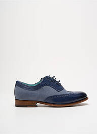Derbies tissage satiné talon plat jusqu'à 3cm bleu PARADIGMA femme