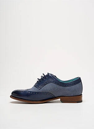 Derbies tissage satiné talon plat jusqu'à 3cm bleu PARADIGMA femme