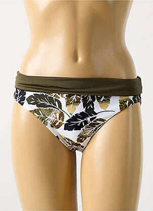 Bas de maillot de bain imprimé fantaisie culotte vert LISE CHARMEL femme