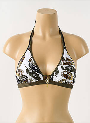 Haut de maillot de bain stretch haut triangles vert LISE CHARMEL femme