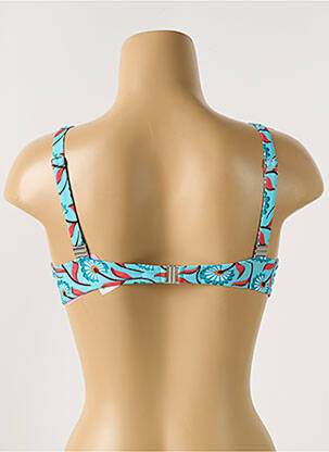 Haut de maillot de bain stretch haut soutien-gorge balconnet bleu ANTIGEL femme