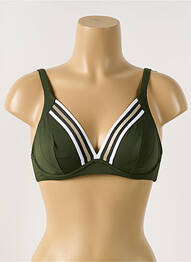 Haut de maillot de bain stretch haut soutien-gorge emboitant vert LISE CHARMEL femme