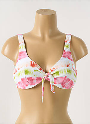 Haut de maillot de bain stretch haut soutien-gorge balconnet blanc PASSIONATA femme