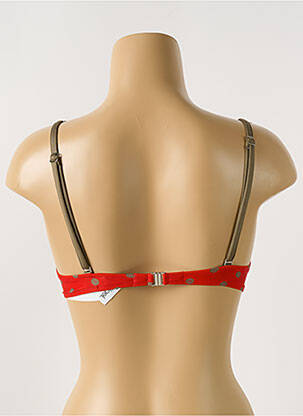Haut de maillot de bain stretch haut soutien-gorge moulé rouge ANTIGEL femme