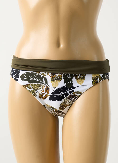 Bas de maillot de bain imprimé fantaisie culotte vert LISE CHARMEL femme