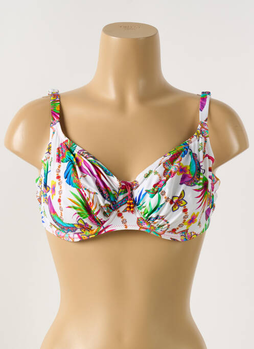 Haut de maillot de bain blanc ANTIGEL femme