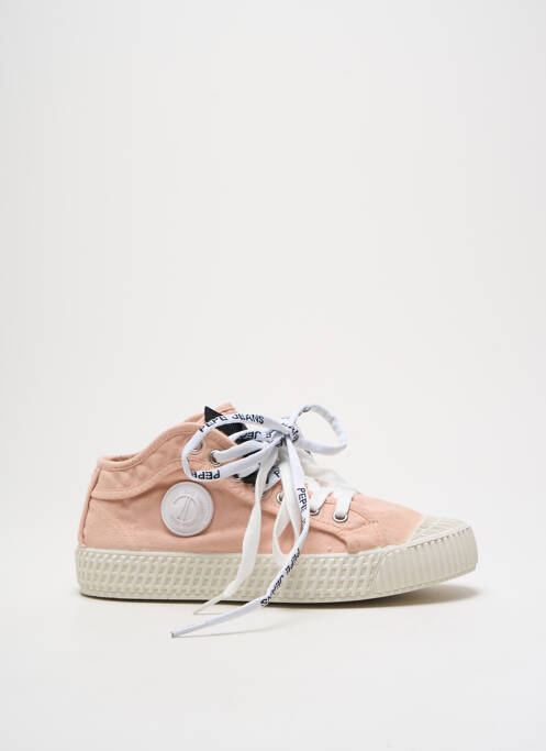 Baskets semelle amovible talon plat jusqu'à 3cm rose PEPE JEANS femme