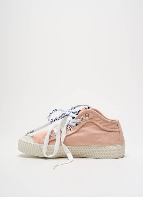 Baskets semelle amovible talon plat jusqu'à 3cm rose PEPE JEANS femme