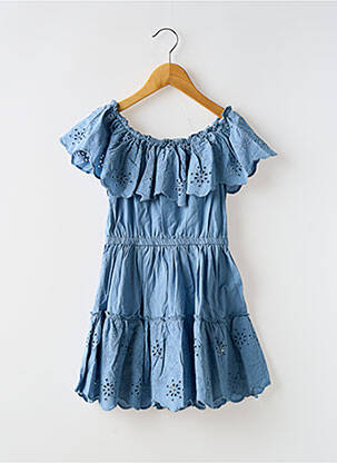 Robe mi-longue bleu MAYORAL pour fille