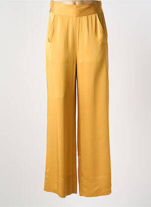 Pantalon large coupe fluide taille haute jaune RABENS SALONER femme