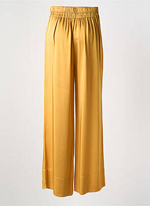 Pantalon large coupe fluide taille haute jaune RABENS SALONER femme