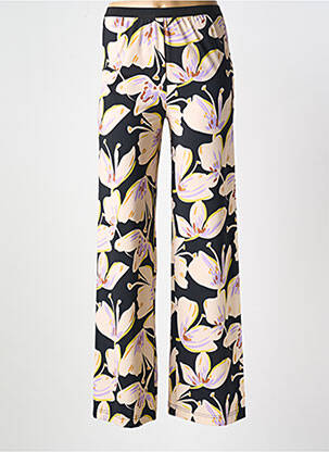 Pantalon large tissage popeline taille normale noir MARAIS femme