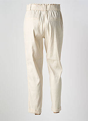 Pantalon 7/8 taille élastique taille normale beige SUMMUM femme