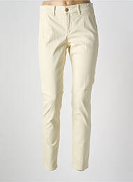 Pantalon chino tissage popeline taille normale beige HAPPY femme