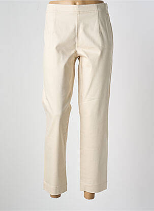 Pantalon 7/8 taille haute taille haute beige SUMMUM femme