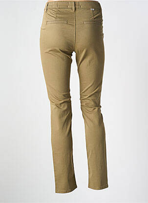 Pantalon chino taille basse taille basse vert HAPPY femme