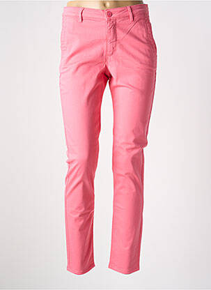 Pantalon chino taille basse taille basse rose HAPPY femme
