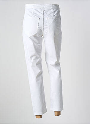 Jeans coupe slim stretch taille haute blanc LAUREN VIDAL femme