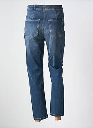 Jeans coupe slim stretch taille haute bleu LAUREN VIDAL femme