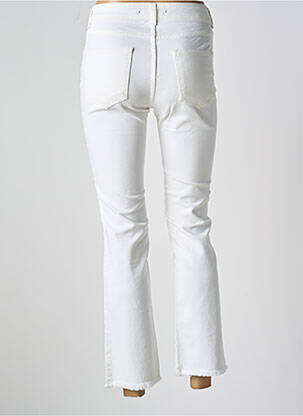 Jeans coupe slim taille haute taille haute blanc LAUREN VIDAL femme