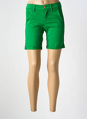 Bermuda coupe chino taille normale vert HAPPY femme