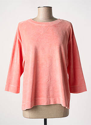 Sweat-shirt col rond manches 3/4 orange SUMMUM femme