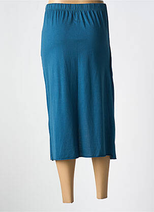 Jupe mi-longue coupe droite bleu DROLATIC femme