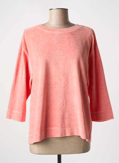 Sweat-shirt col rond manches 3/4 orange SUMMUM femme