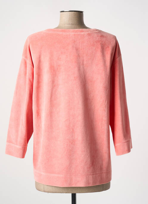 Sweat-shirt col rond manches 3/4 orange SUMMUM femme