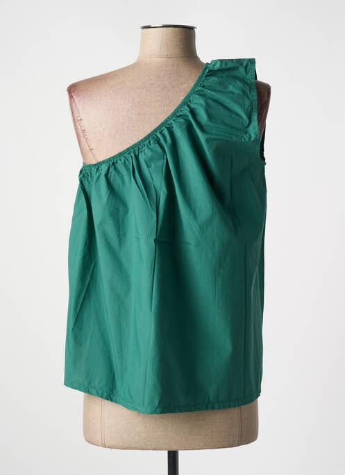 Top sans manche sans manche vert DROLATIC femme