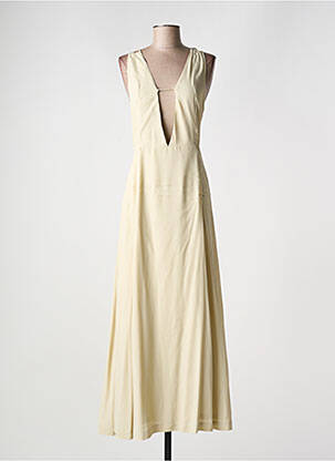 Robe longue tissage crêpe sans manche beige KARMA KOMA femme