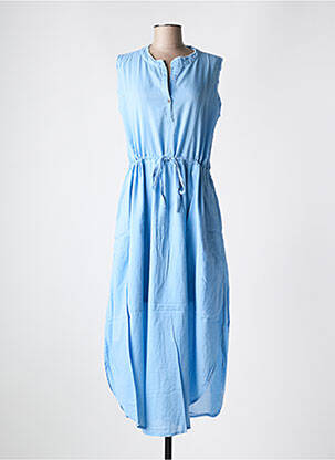 Robe longue sans manche sans manche bleu RABENS SALONER femme