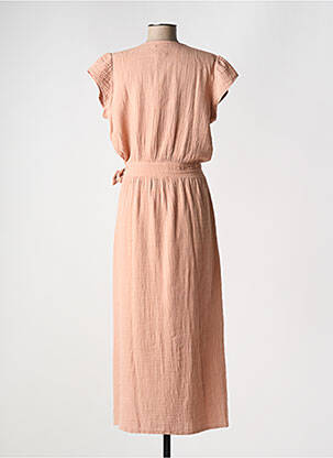 Robe longue manches courtes manches courtes rose DROLATIC femme