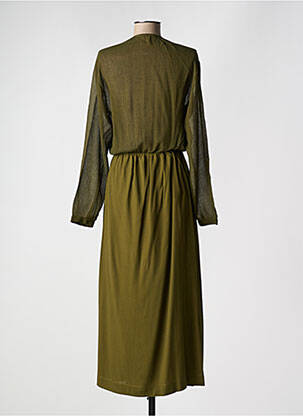 Robe longue manches longues manches longues vert KARMA KOMA femme