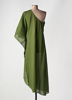 Robe longue coupe cintrée manches 3/4 vert MARE DI LATTE femme