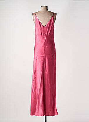 Robe longue coupe cintrée fines bretelles rose OTTOD'AME femme