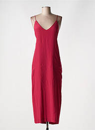 Robe mi-longue col v fines bretelles rouge KARMA KOMA femme