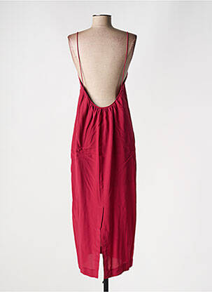 Robe mi-longue col v fines bretelles rouge KARMA KOMA femme