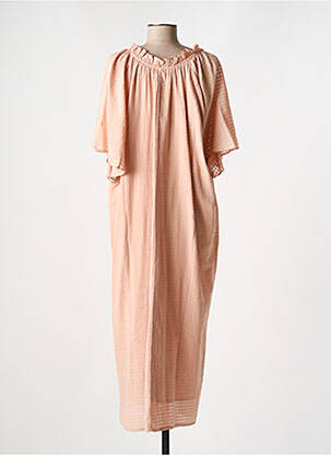 Robe longue manches courtes manches courtes rose DROLATIC femme