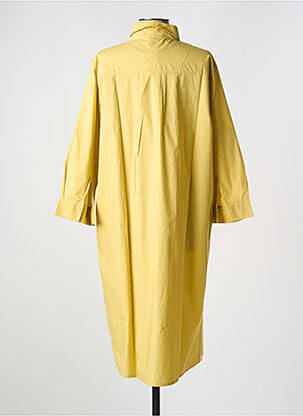 Robe mi-longue manches 3/4 manches 3/4 jaune PENN & INK N.Y femme