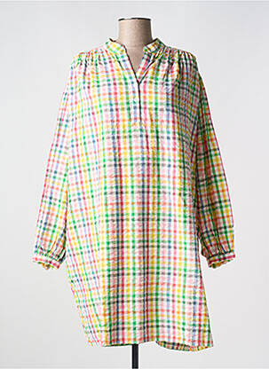 Robe mi-longue manches longues manches longues vert V.DE.VINSTER femme